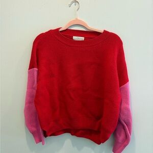 Never Fully Dressed Knitted set in red and pink